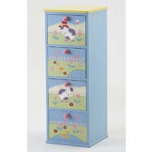   Kindergarten Plus 4 Drawer Cabinet (Blue Moo Moo Cow): Home & Kitchen