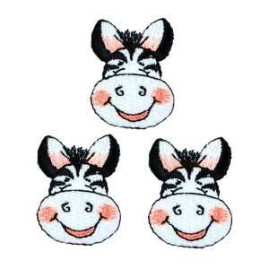   Patches, BaZooples Zach Zebra Head, 3 Pack Arts, Crafts & Sewing