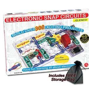  Electronic Snap Circuits   300 with FREE Storage Bag: Toys 