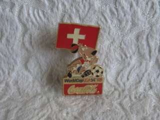 1994 Coca Cola World Cup Soccer Pin Switzerland Flag  