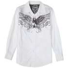 Modern Culture Boys 8 20 Solid Fashion Shirt with Front Screen, White 