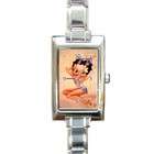   Rectangular Italian Charm Watch of Vintage Art Deco Betty Boop