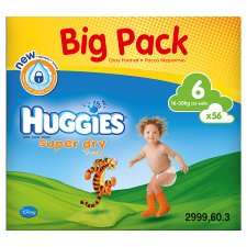 Huggies Super Dry 6 Big Pack 56   Groceries   Tesco Groceries
