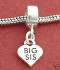 sterling silver big sis sister charm fits bracelet new $ 16 87 time 