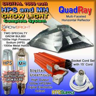 Digital 1000 watt HPS MH GROW LIGHT SYSTEM w Sun Lamps  