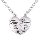  Stainless Steel Cubic Zirconia Two piece Magnetic Heart 