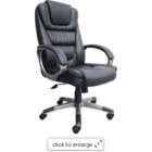 Boss B8602 Leather High Back Executive Chair with Knee Tilt Mechanism