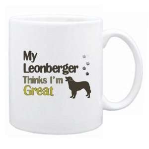  New  My Leonberger , Thinks I Am Great  Mug Dog