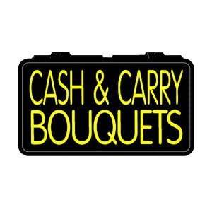    Backlit Lighted Sign   Cash & Carry Bouquets