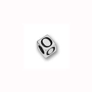  Charm Factory Pewter 5 1/2mm Alphabet Letter O Bead: Arts 