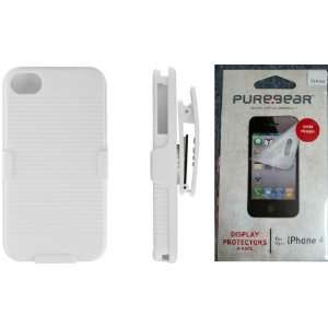   White Shell Holster Combo & Puregear Screen Protector 3 Pack