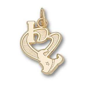 Houston Texans 10K Gold I Heart Logo 1/2 Pendant  