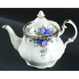  Royal Albert Moonlight Rose Tea Pot & Lid, Fine China 