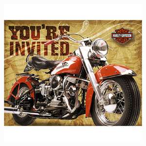 ct HARLEY DAVIDSON Motorcycle Birthday Party Invitations Supplies 