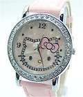 Cute HelloKitty Quartz Wrist crystal Watch White  