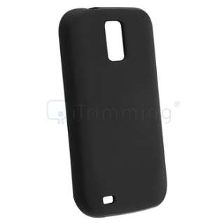 For Samsung Galaxy S2 II Hercules T989 T Mobile Black Silicone Skin 