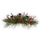   Jackson Pine & Berries Taper Christmas Candle Holder Centerpiece