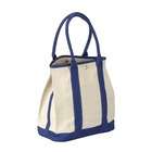   Travelwell Natural Cotton Canvas Tote Bag   Color: Blue (Set of 4