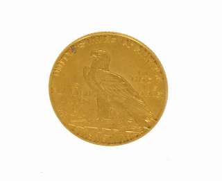 This is a 1913 22k gold United States five dollar half eagle Indian 