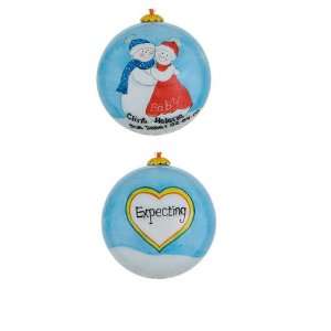 Personalized Expecting Couple Christmas Ornament 