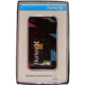  Hurley iPhone 4 Hard Shell Case Black 2 GEO Logo Cell 