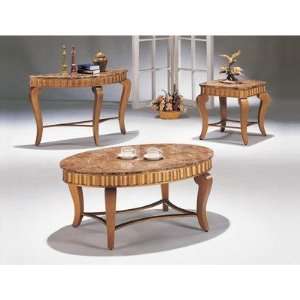  Wildon Home Jasmine 3 Piece Occasional Table Set in Gold 