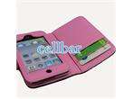 Leather case cover Wallet for APPLE ipod touch 4G pink  