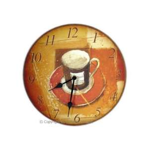  12 Coffee Espresso Wood Kitchen Wall Clock / Decor: Home 