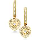   Diamond Heart Shape Dangle Earrings (3/4 cttw, H Color, I1 Clarity