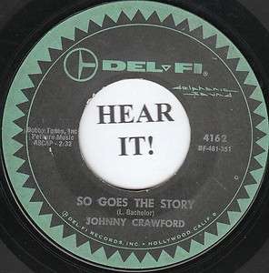 Johnny Crawford TEEN 45 (Del Fi #4162) So Goes The Story/Daydreams 