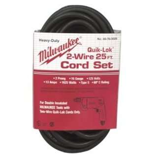   48 76 5025 Quik Lok 25 Foot 2 Wire Double Insulated Cord 