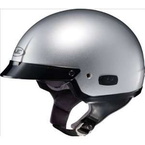   Metallic Silver Open Face Motorcycle Helmet IS2 Size Small: Automotive