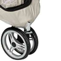 Quick release EVA wheels with front swivel and suspension