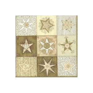 Twinkling Stars Cream Christmas Party Lunch Napkins:  