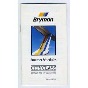  Brymon City Class Summer Schedules March   October 1990 