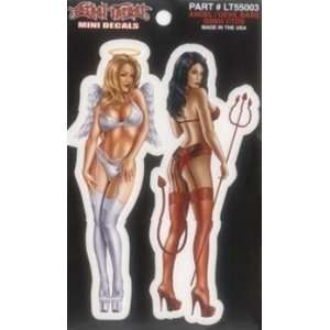  Angel Pin up vs. Devil Pin up Girls Mini Stickers Set 