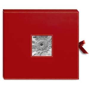  Red 12 x 12 Sewn 3 Ring Scrapbook Box SBX12RDPN 