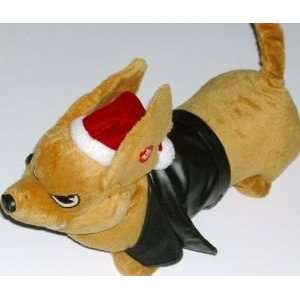 Animated Chihuahua Dog Stuffed Animal with Santa Hat  Toys & Games 