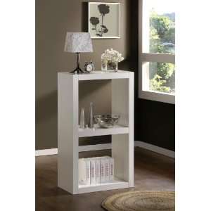  Furinno 3 Tier Bookcase Bookshelf Cabinet, White Finish 