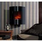 Modern Flames 26 Helix Convex Electric Fireplace with Black Glass
