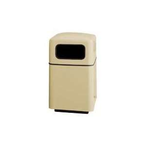 Square Side Disposal Receptacle, Almond, 40 Gal Capacity, 24Sq X 38H