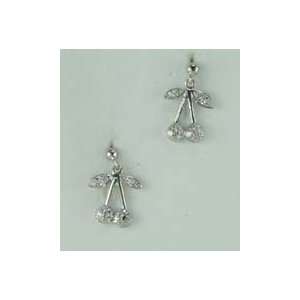 TUMMYTOYS SILVER EARRINGS CZ CHERRY CHARM. Our specialty is belly 
