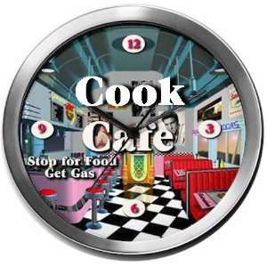  COOK 14 Inch Cafe Metal Clock Quartz Movement Kitchen 