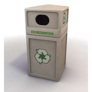 38 Gallon Recycling Trash Can Garbage Can with Dome Lid 