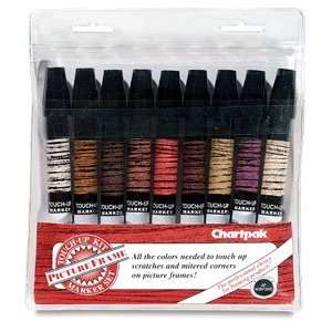  Chartpak Touch Up Markers for Picture Frames   Wood Stains, Set 