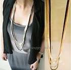   Multi Color Snake Chain Multilayer Tassels Long Necklace Free Ship