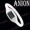 new Ion Silicone Sports Bracelet Wrist Watch black  