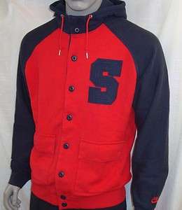 611) S NSW Nike Varsity Full Button Fleece Mens Hoodie Jacket  