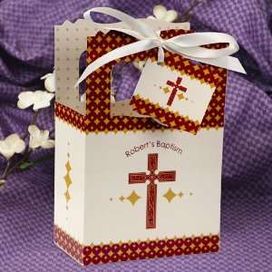   Gold Cross   Classic Personalized Baptism Favor Boxes Toys & Games