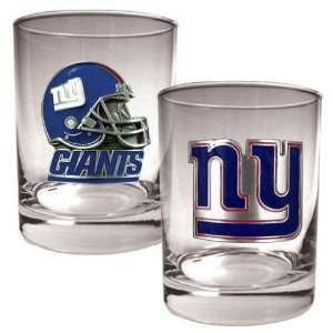 New York Giants NFL 2pc Rocks Glass Set: Sports & Outdoors
